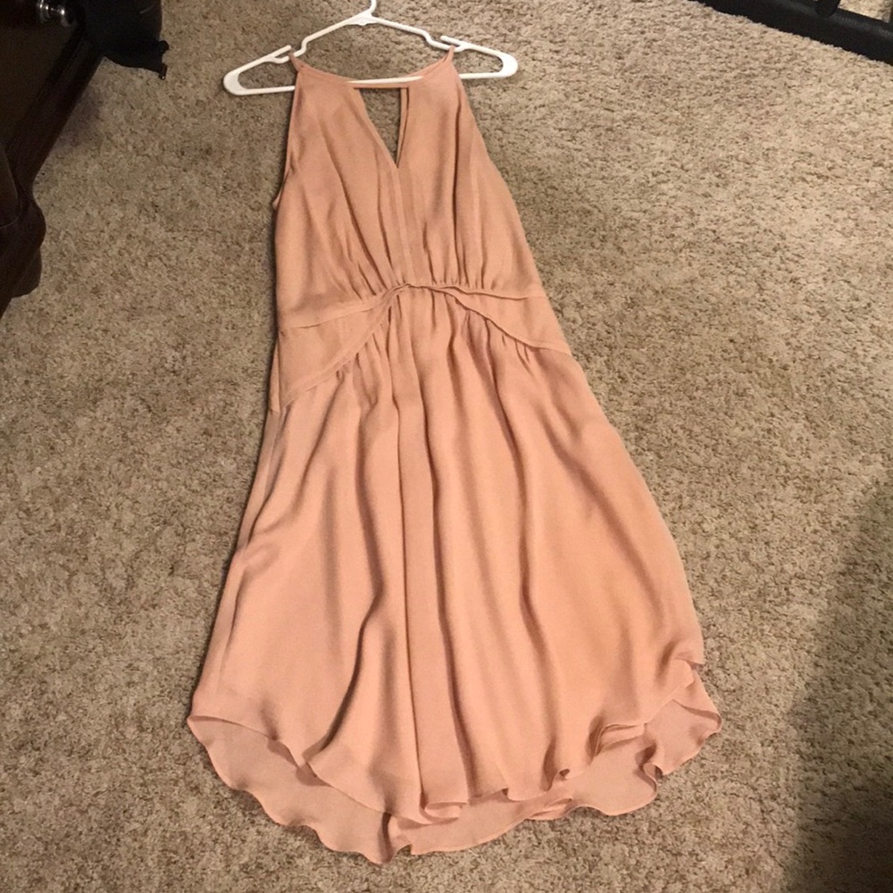 Nude Chiffon Dress